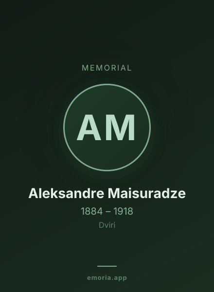 Memorial portrait of Aleksandre Maisuradze