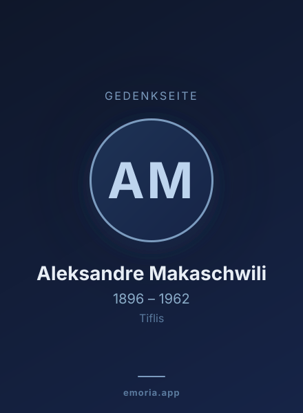 Gedenkportrait von Aleksandre Makaschwili