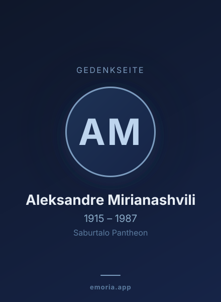 Gedenkportrait von Aleksandre Mirianashvili