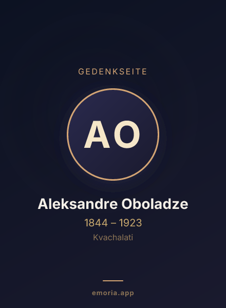 Gedenkportrait von Aleksandre Oboladze