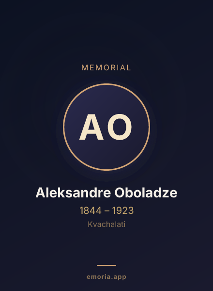 Memorial portrait of Aleksandre Oboladze