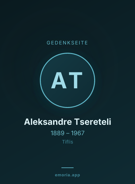 Gedenkportrait von Aleksandre Tsereteli
