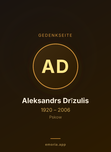 Gedenkportrait von Aleksandrs Drīzulis