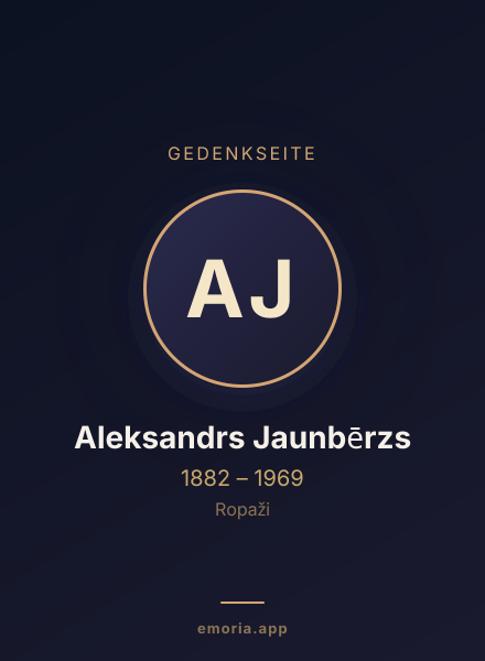 Gedenkportrait von Aleksandrs Jaunbērzs