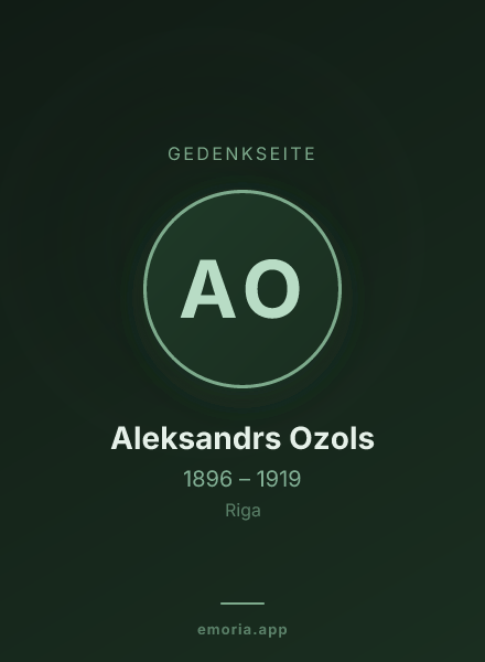 Gedenkportrait von Aleksandrs Ozols