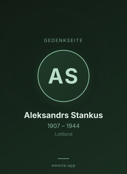Gedenkportrait von Aleksandrs Stankus