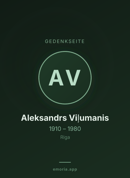 Gedenkportrait von Aleksandrs Viļumanis