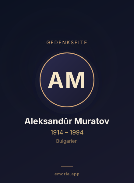 Gedenkportrait von Aleksandŭr Muratov