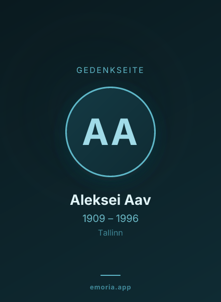 Gedenkportrait von Aleksei Aav
