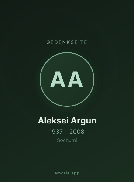 Gedenkportrait von Aleksei Argun