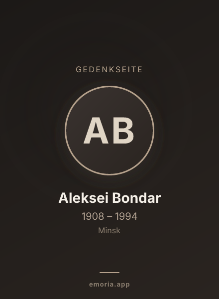 Gedenkportrait von Aleksei Bondar