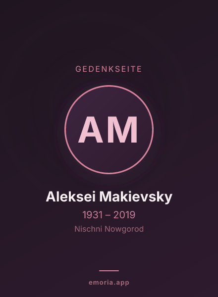Gedenkportrait von Aleksei Makievsky