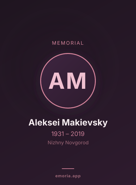 Memorial portrait of Aleksei Makievsky