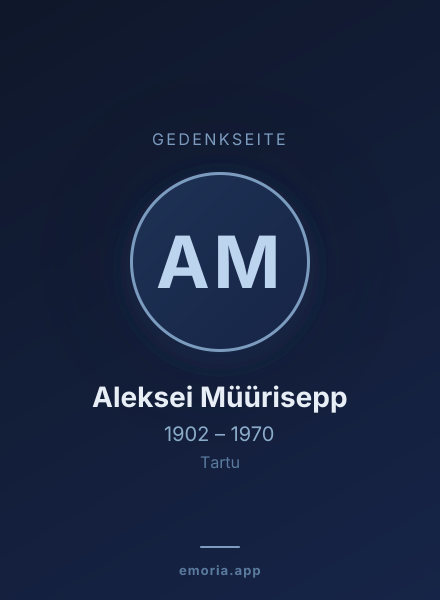 Gedenkportrait von Aleksei Müürisepp