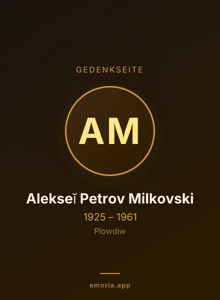 Gedenkportrait von Alekseĭ Petrov Milkovski