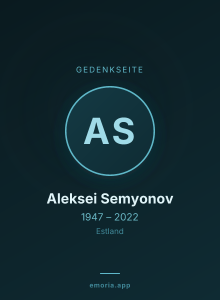 Gedenkportrait von Aleksei Semyonov