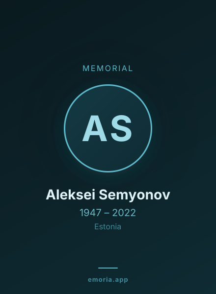 Memorial portrait of Aleksei Semyonov