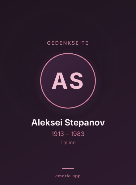 Gedenkportrait von Aleksei Stepanov