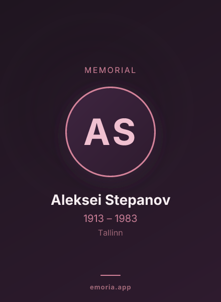 Memorial portrait of Aleksei Stepanov