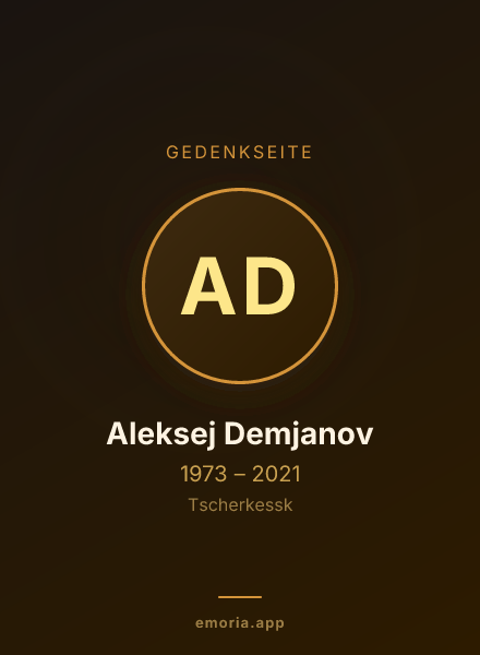 Gedenkportrait von Aleksej Demjanov