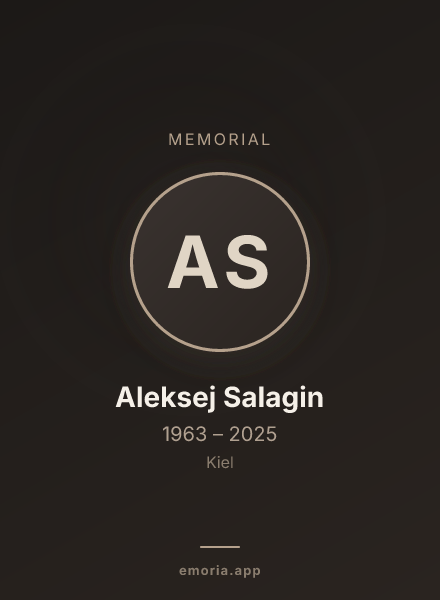 Memorial portrait of Aleksej Salagin