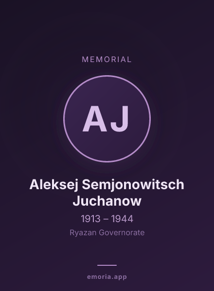 Memorial portrait of Aleksej Semjonowitsch Juchanow