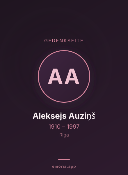 Gedenkportrait von Aleksejs Auziņš