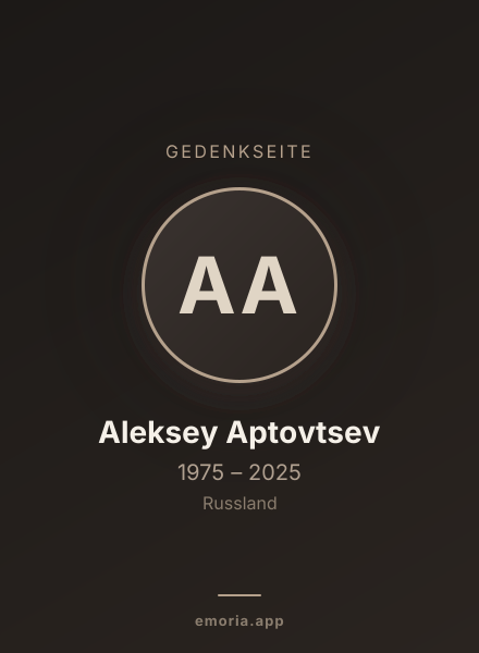 Gedenkportrait von Aleksey Aptovtsev