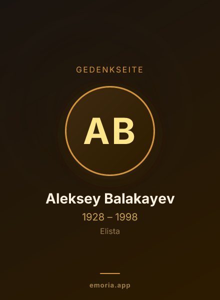 Gedenkportrait von Aleksey Balakayev