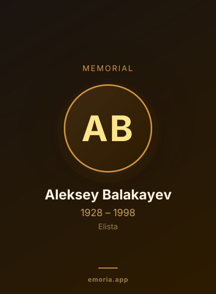 Memorial portrait of Aleksey Balakayev