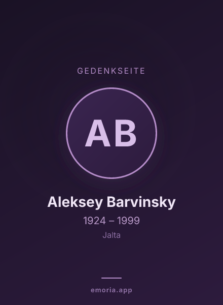 Gedenkportrait von Aleksey Barvinsky