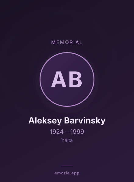 Memorial portrait of Aleksey Barvinsky