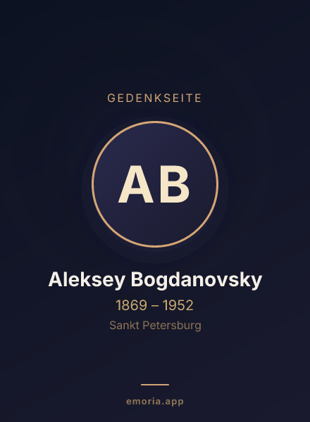 Gedenkportrait von Aleksey Bogdanovsky
