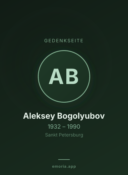 Gedenkportrait von Aleksey Bogolyubov