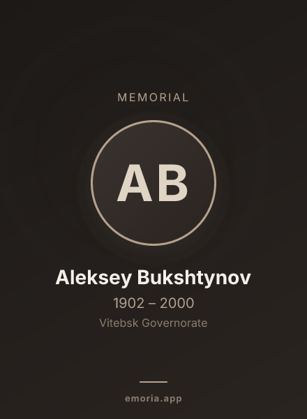 Memorial portrait of Aleksey Bukshtynov