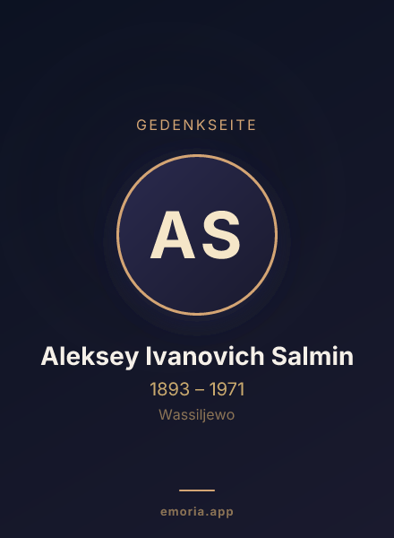 Gedenkportrait von Aleksey Ivanovich Salmin