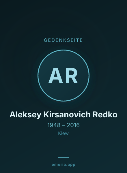 Gedenkportrait von Aleksey Kirsanovich Redko