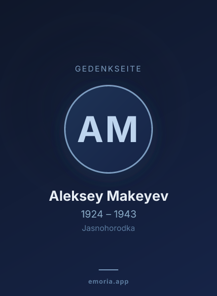 Gedenkportrait von Aleksey Makeyev