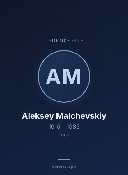 Gedenkportrait von Aleksey Malchevskiy