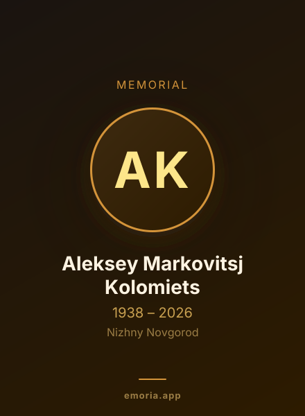 Memorial portrait of Aleksey Markovitsj Kolomiets