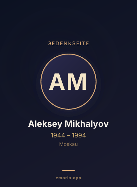 Gedenkportrait von Aleksey Mikhalyov