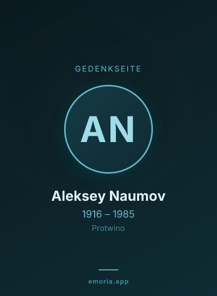 Gedenkportrait von Aleksey Naumov