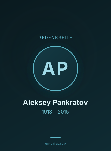 Gedenkportrait von Aleksey Pankratov