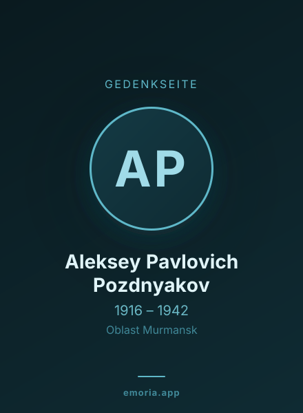 Gedenkportrait von Aleksey Pavlovich Pozdnyakov