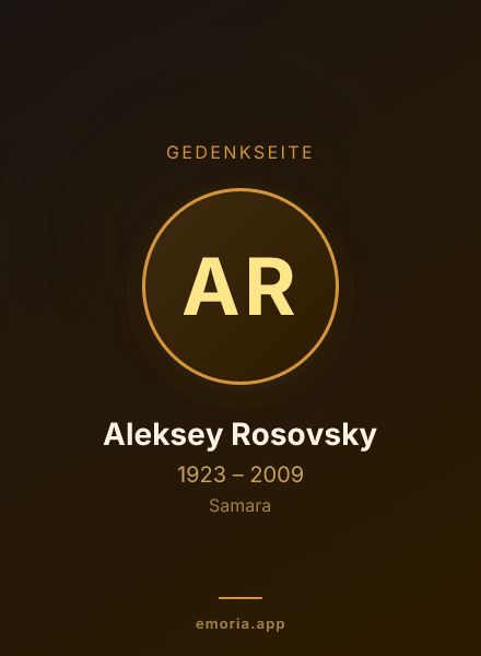 Gedenkportrait von Aleksey Rosovsky