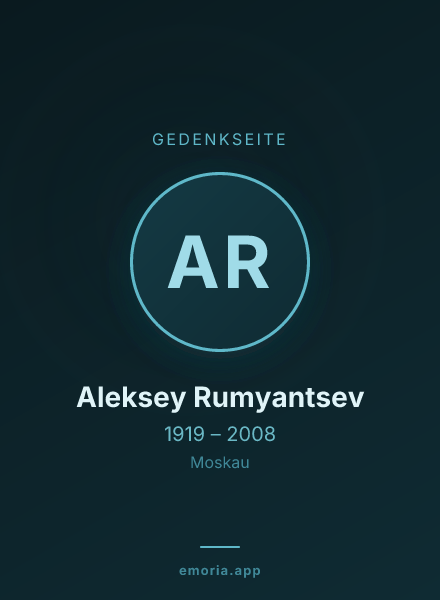 Gedenkportrait von Aleksey Rumyantsev