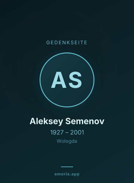 Gedenkportrait von Aleksey Semenov
