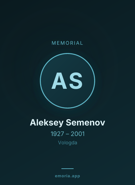 Memorial portrait of Aleksey Semenov