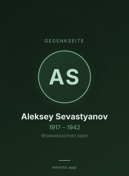 Gedenkportrait von Aleksey Sevastyanov
