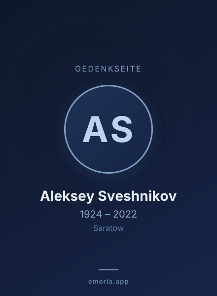 Gedenkportrait von Aleksey Sveshnikov